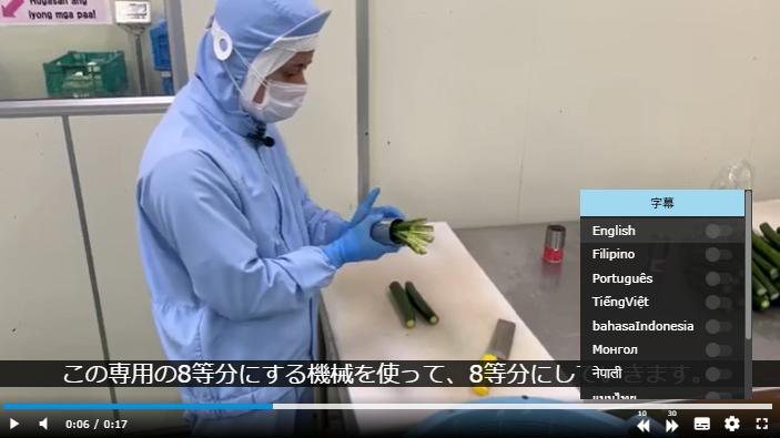 外国人材の即戦力化を図る教育動画
